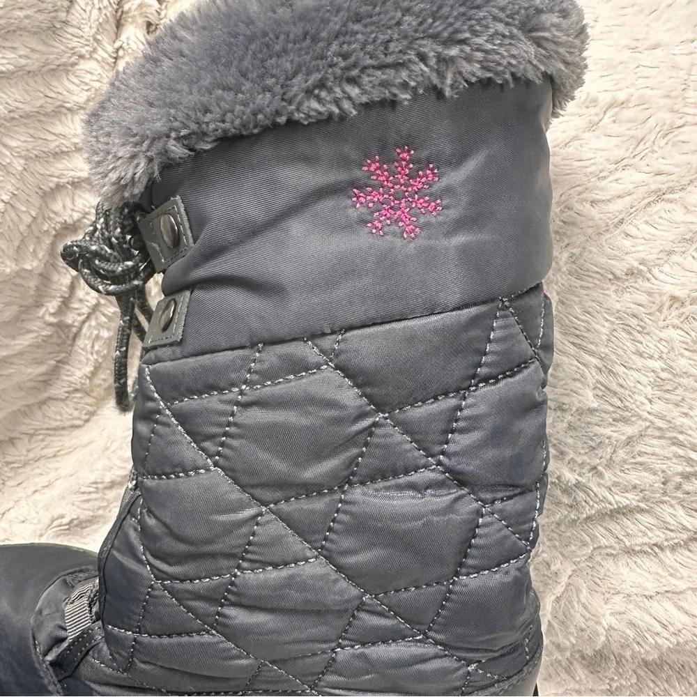 Dream Pairs Goose Womens Grey Faux Fur Winter Boots Size 9  EUC!